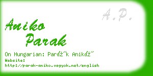 aniko parak business card